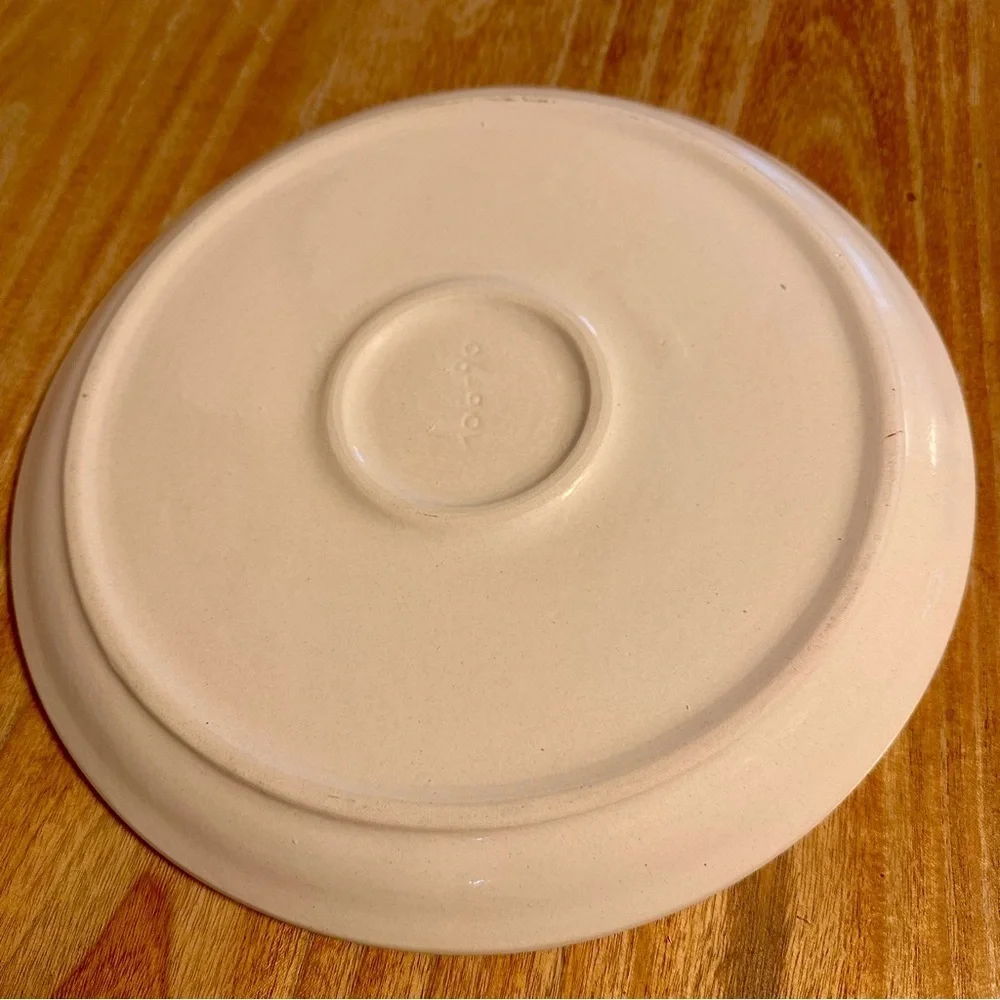 Blue & White Concentric Circle Oval Platter | Modern Minimalist Serving Plate